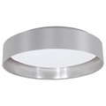 Eglo 1x18W LED Ceiling Lght w/Grey & Sliver Finish & White Plastic Diffuser 31623A